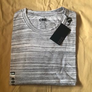 CSG White and Gray Striped Shirt #203